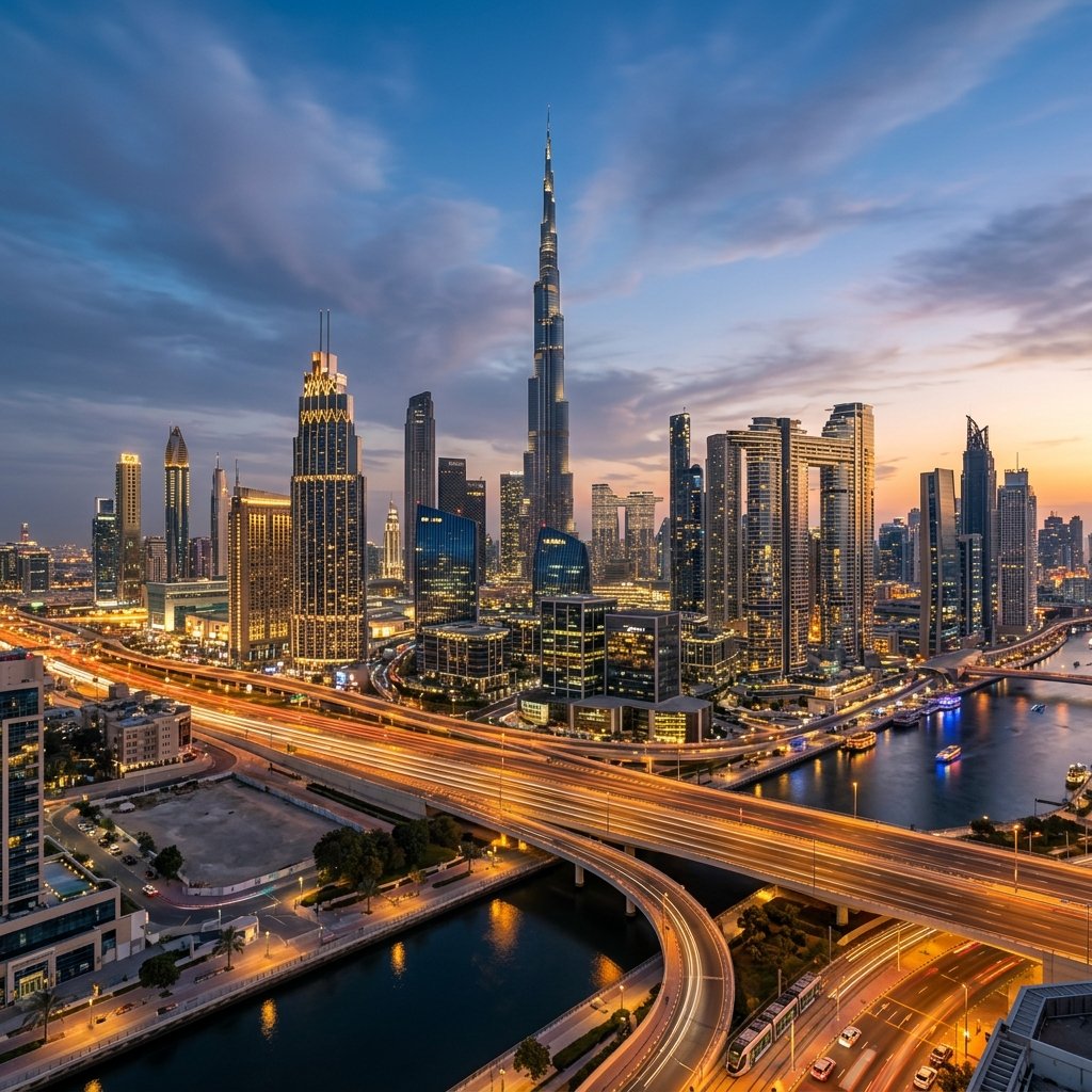 Dubai Business District Skyline
